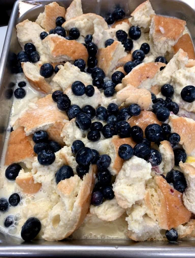 Twisted Blueberry Bread Pudding recipe