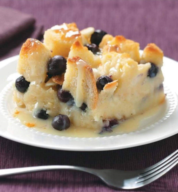 Twisted Blueberry Bread Pudding recipe